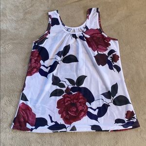 Floral rose tank